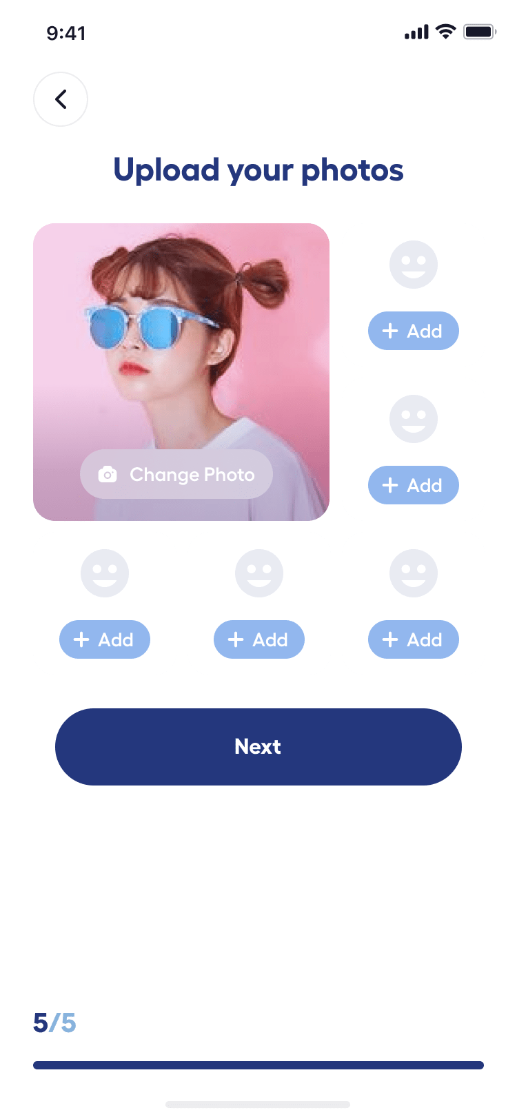 Create Account - Upload Photo